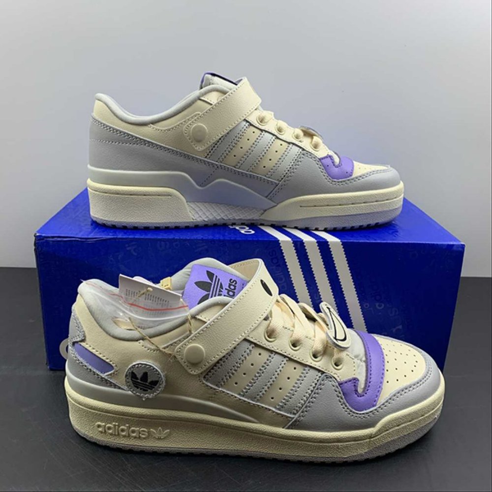adidas Forum Low Ecru Tint Grey Two Orbit Grey Mens Sneakers